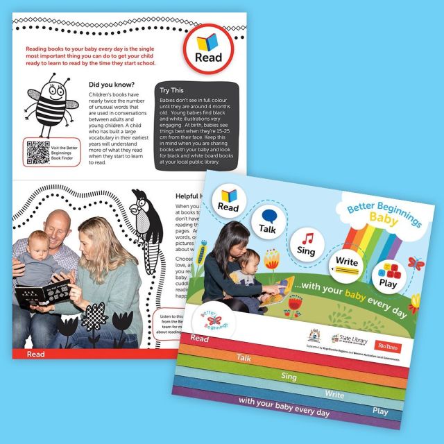 Worked with the @betterbeginnings_slwa @statelibrarywa on the refresh of their kindergarten and baby packs. This project involved creating new graphics and print layouts for booklets, booklists, stickers and bookmarks. The reading packs are distributed free across the state by Better Beginnings to help support the development of literacy for kids. #graphicdesign #printdesign